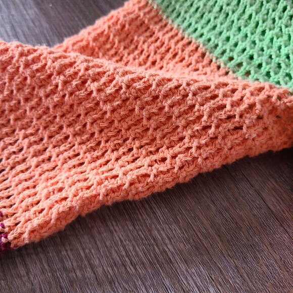 Free People FP Beach US Size S Love Me Long-Sleeve Fauxchet Stripe Top - Picture 4 of 11